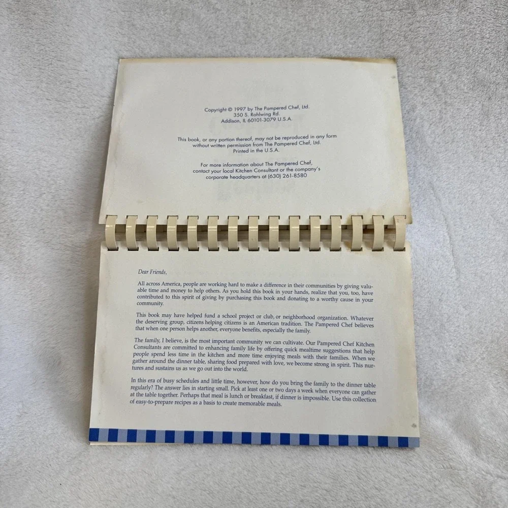 Vintage Pampered Chef Recipes From The Heart 90s 1997 Cookbook‎ Spiral